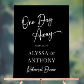 Een dag weg Black Welcome Sign Acryl Bord (Neutraal)