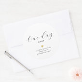 Een dag weg Gold Heart repetitie diner gunsten Ronde Sticker (Envelop)