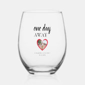 Een dag weg Heart Photo repetitie diner Wijnglas Zonder Voet (Voorkant)