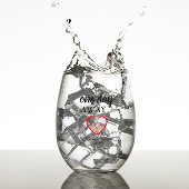 Een dag weg Heart Photo repetitie diner Wijnglas Zonder Voet