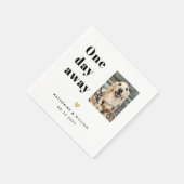 Een dag weg Huisdier foto bruiloft repetitie diner Servet (Hoek)