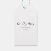 Een dag weg Minimal en Chic | Bruiloft Cadeaulabel (Achterkant)