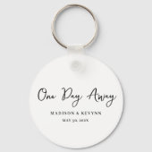 Een dag weg Minimal en Chic | Bruiloft Sleutelhanger (Voorkant)
