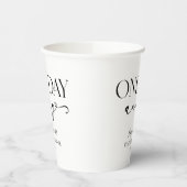 Een dag weg Minimale bruiloft repetitie diner Papieren Bekers (Links)