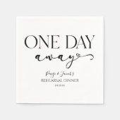Een dag weg Minimale bruiloft repetitie diner Servet (Voorkant)