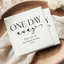 Een dag weg Minimale bruiloft repetitie diner Servet