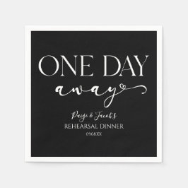 Een dag weg Minimale bruiloft repetitie diner Servet