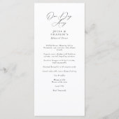 Een dag weg repetitie diner Elegant menu (Voorkant)