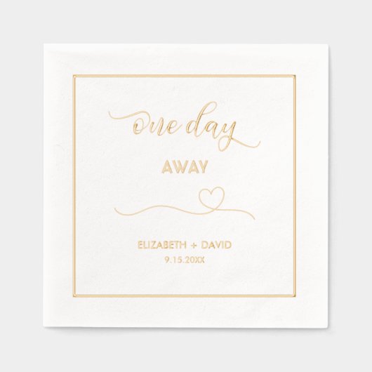 Een dag weg, repetitie diner folie servetten (Voorkant)