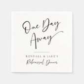 Een dag weg repetitie diner moderne elegante servet (Voorkant)