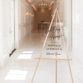 Een dag weg repetitie diner scripty welkomstbord acryl bord