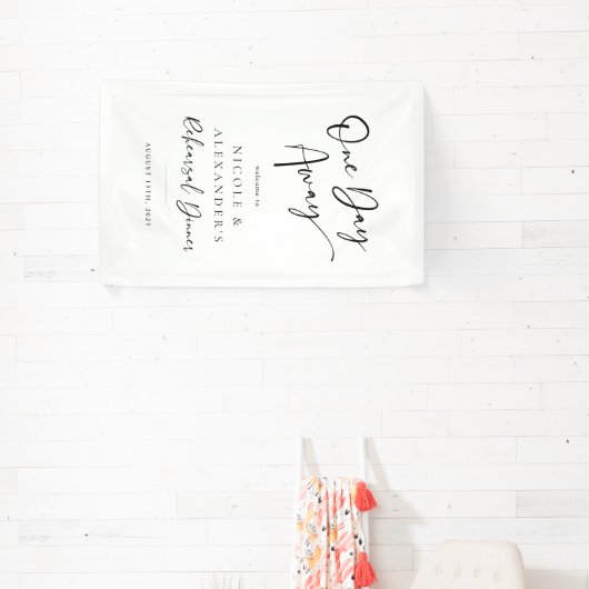 Een dag weg repetitie diner vinyl signage spandoek (Insitu)