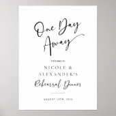 Een dag weg repetitie diner welkomstbord poster (Voorkant)