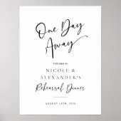 Een dag weg repetitie diner welkomstbord poster (Voorkant)