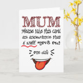 Eén dag zal ik verhuizen Funny Moederdag Kaart (Gele Bloem)