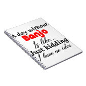 een dag zonder banjo is zoals grapje ik heb geen notitieboek (Rechterzijde)