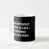 Een dag zonder coderen is als grappige ontwikkelaa koffiemok (Voorkant links)