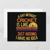 Een dag zonder cricket Funny Cricket Lover Briefkaart (Voorkant / Achterkant)