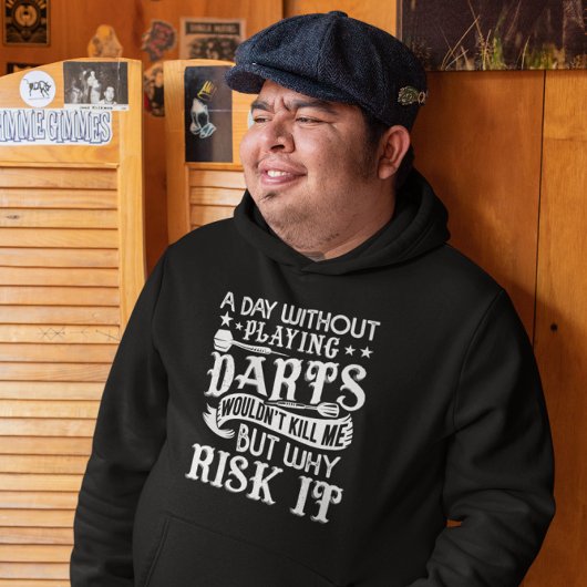 Een dag zonder darts - Funny Dart Humor Hoodie