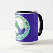 Een dag zonder gebed is een dag zonder macht mok (Voorkant rechts)