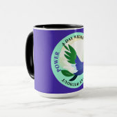 Een dag zonder gebed is een dag zonder macht mok (Voorkant links)