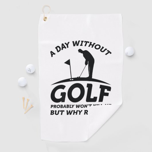 Een dag zonder Golf Golfhanddoek (Insitu)