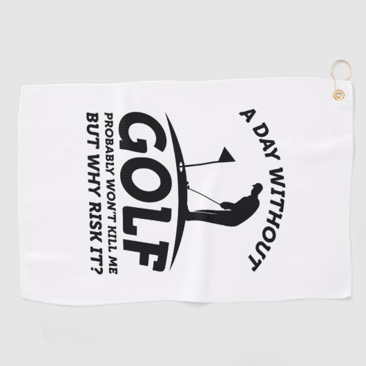 Een dag zonder Golf Golfhanddoek (Horizontaal)
