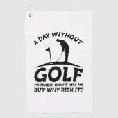 Een dag zonder Golf Golfhanddoek (Voorkant)