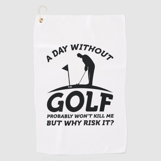 Een dag zonder Golf Golfhanddoek (Voorkant)