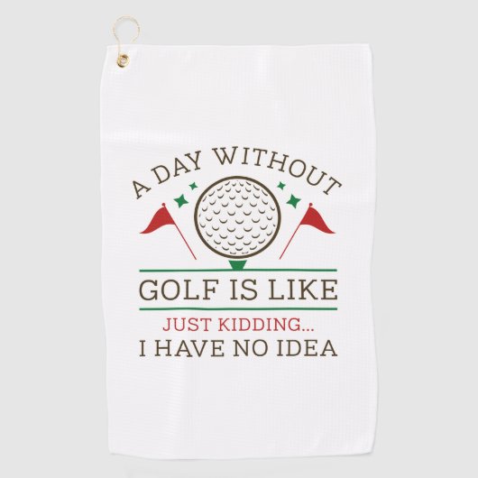 Een dag zonder Golf Golfhanddoek (Voorkant)