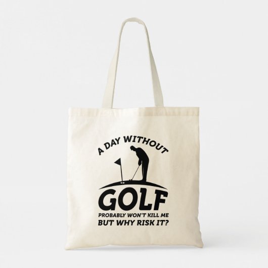 Een dag zonder Golf Tote Bag (Achterkant)
