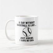 Een dag zonder honkbal koffiemok (Links)