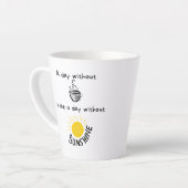 Een dag zonder koffie 12-oz latte Mok (Linkerhoek)