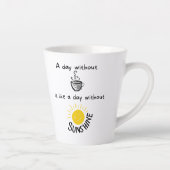 Een dag zonder koffie 12-oz latte Mok (Rechts)