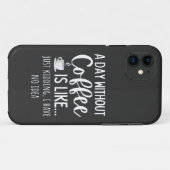 Een dag zonder koffie Case-Mate iPhone case (Achterkant (horizontaal))