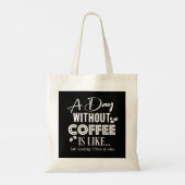 Een dag zonder koffie is als... Afdrukken Tote Bag (Achterkant)