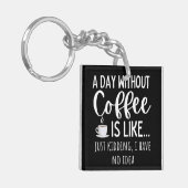 Een dag zonder koffie sleutelhanger (Voorkant Links)