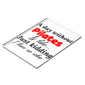 een dag zonder kussens is alsof ik een grapje heb  notitieboek (Linkerzijde)