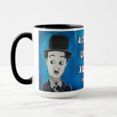 "Een dag zonder lachen is een dag verspilde" Mok (Links)