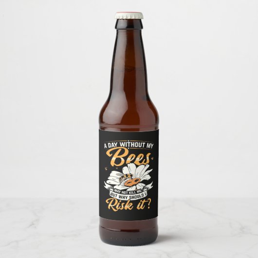 Een dag zonder mijn bijen bier etiket (Voorkant)
