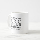 Een dag zonder muziek koffiemok (Voorkant links)