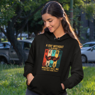 Een dag zonder retro games is te riskant - Gamer Hoodie
