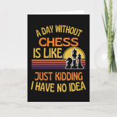 Een dag zonder schaak kaart (Voorkant)