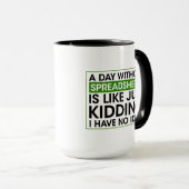 Een dag zonder spreadsheets is een grapje. mok (Voorkant rechts)