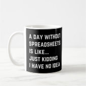 Een dag zonder spreadsheets koffiemok (Links)