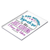 Een dag zonder synchrone Funny Synchrone zwemmen Notitieboek (Linkerzijde)