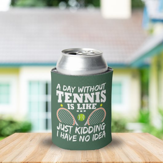 Een dag zonder Tennis Funny Quote op maat Blikjeskoeler