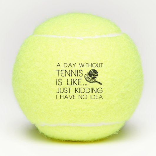 Een dag zonder tennis tennisballen (Voorkant)