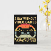 Een dag zonder videogames is gamer kaart (Gele Bloem)