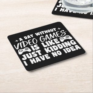 Een dag zonder videogames liefhebbers Gamer Cool Kartonnen Onderzetters
